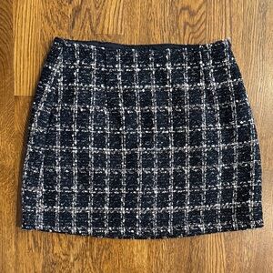 Abercrombie & Fitch Black and White Plaid Skort Medium NWT